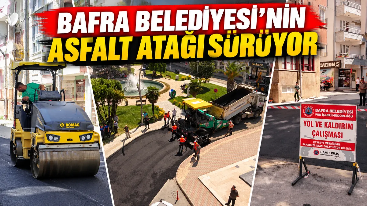 Bafra Belediyesi'nin asfalt atağı sürüyor